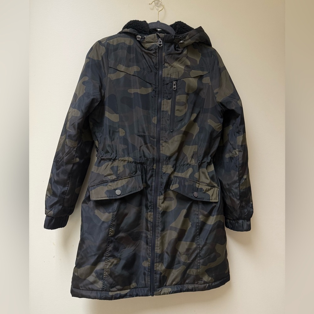 🟢Lucky Brand Women's Jacket Anorak Camo Hooded Lined Water Resistant🟢